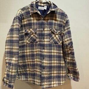 Claybrooke Men's Plaid Shirt Jacket - Blue and Brown